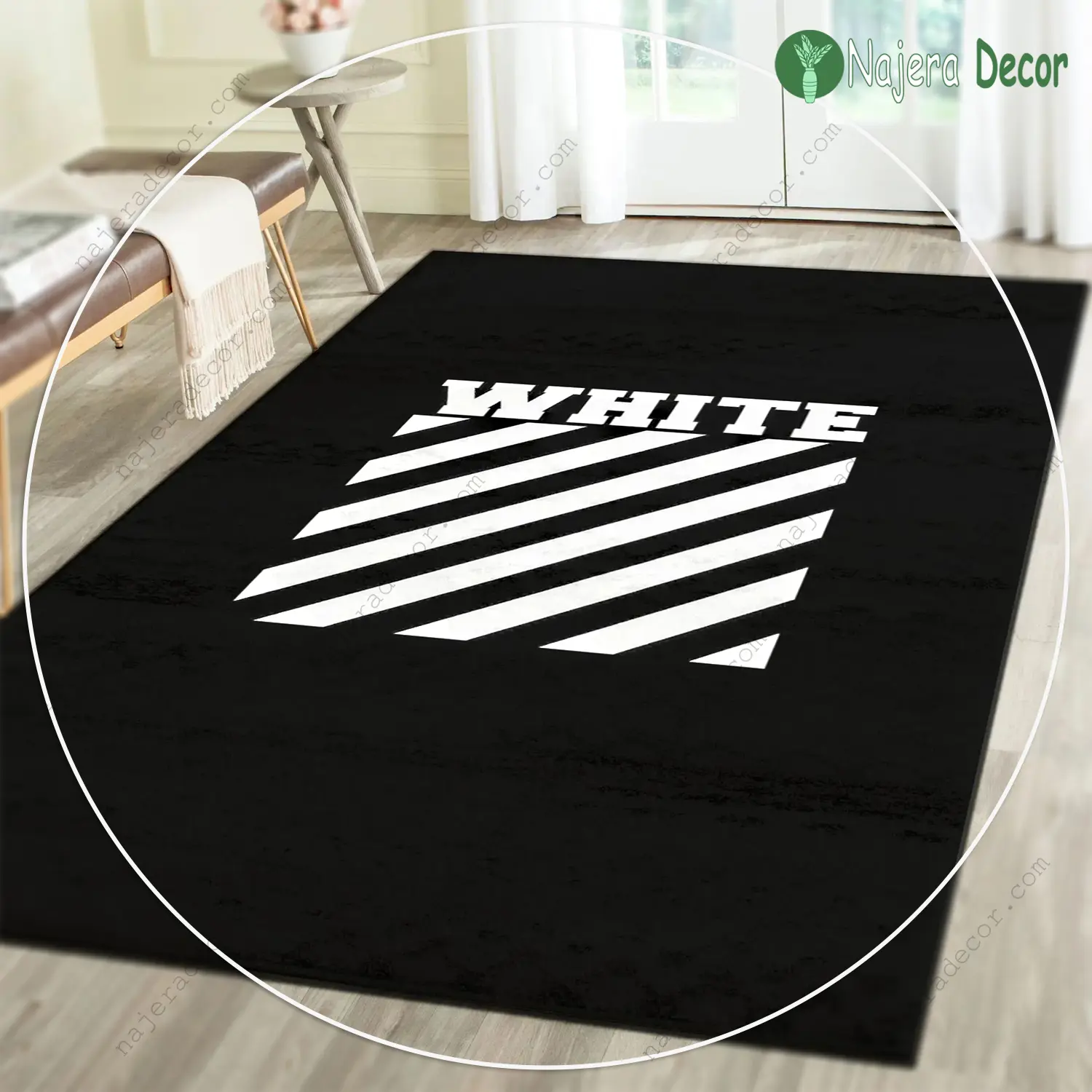 Off-white fashion logo limited luxury brand rug carpet home decor 04